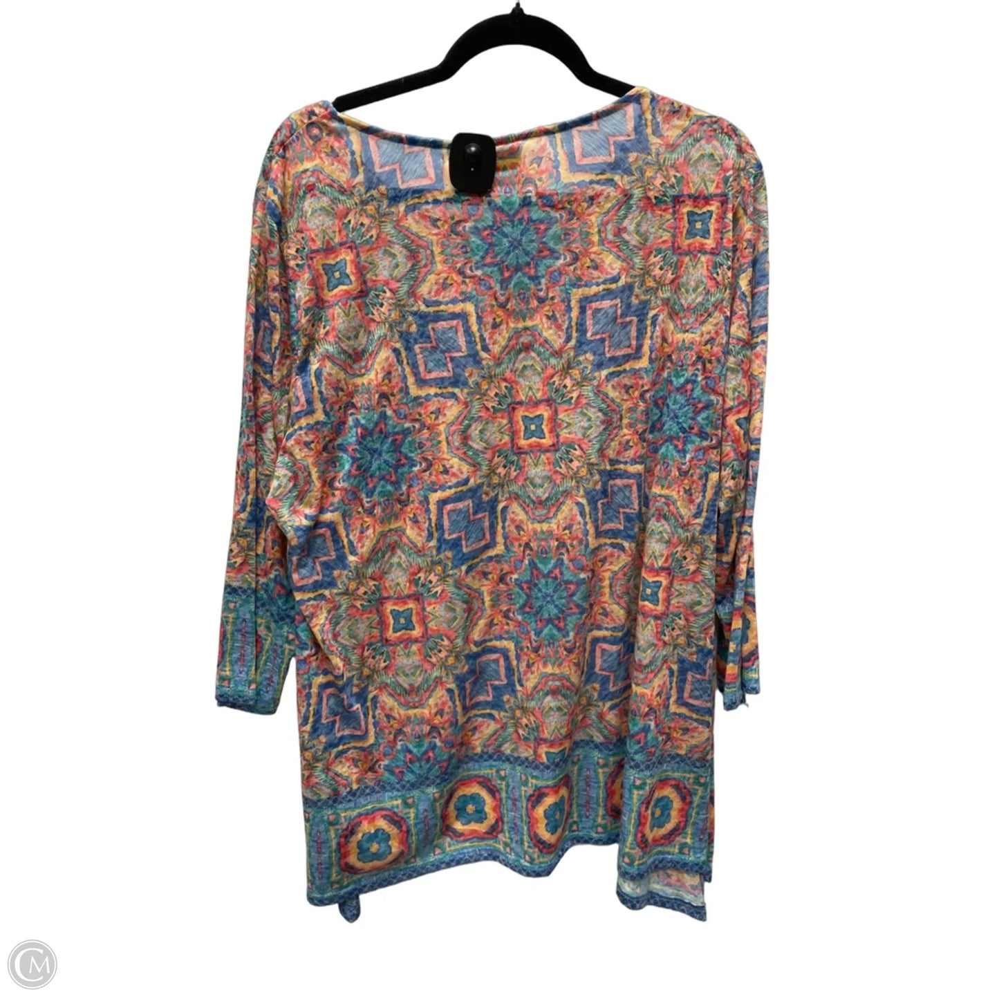 Top 3/4 Sleeve By Ruby Rd In Geometric Pattern, Size: 1x