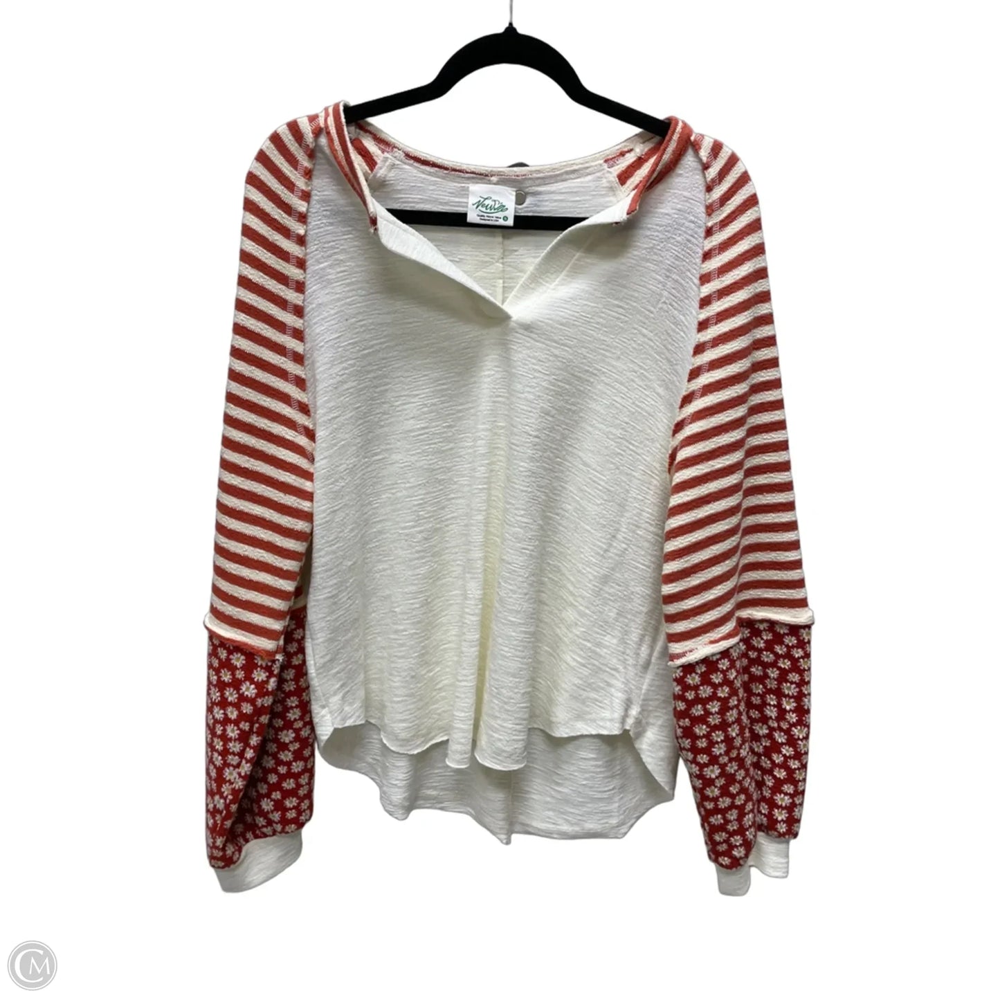 Top Long Sleeve By Clothes Mentor In Striped Pattern, Size: S