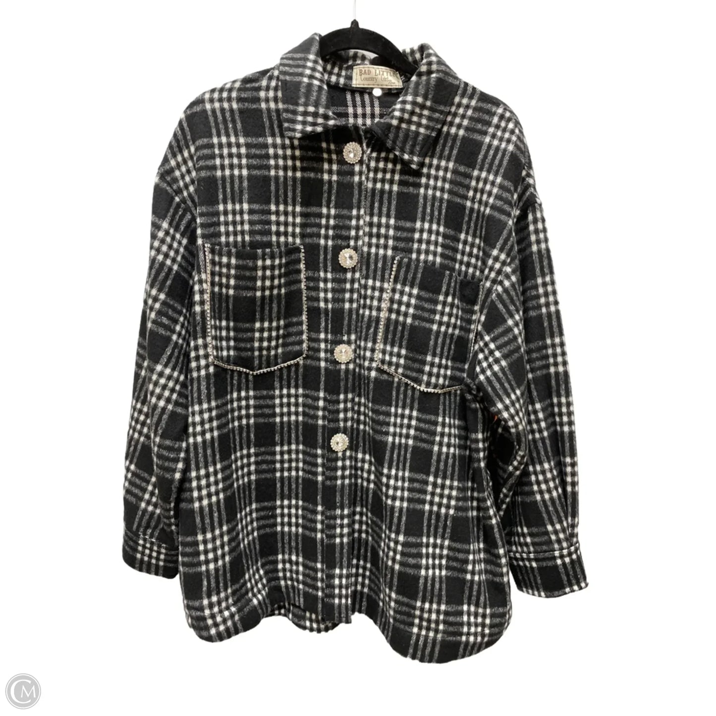 Jacket Shirt By Clothes Mentor In Plaid Pattern, Size: M