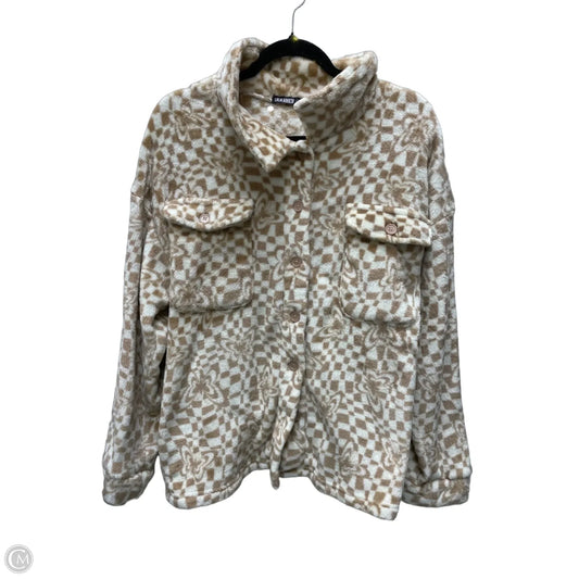 Jacket Shirt By Clothes Mentor In Checkered Pattern, Size: M