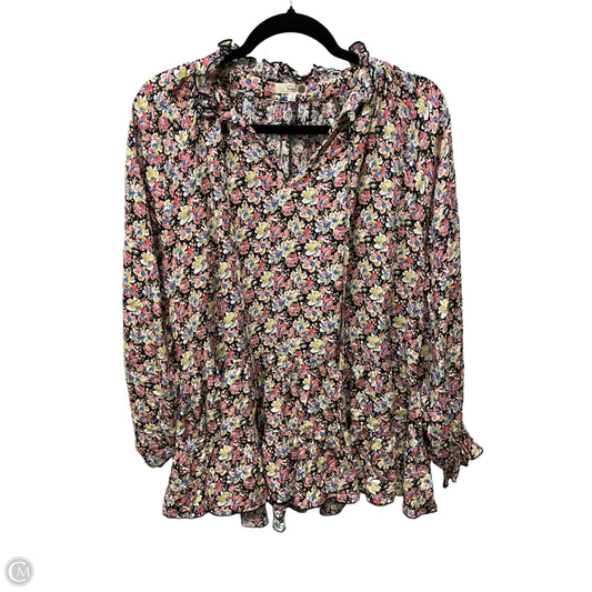 Blouse Long Sleeve By Easel In Floral Print, Size: S