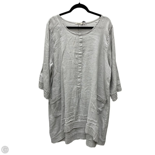 Dress Casual Short By Lungo Larno In Grey, Size: 2x