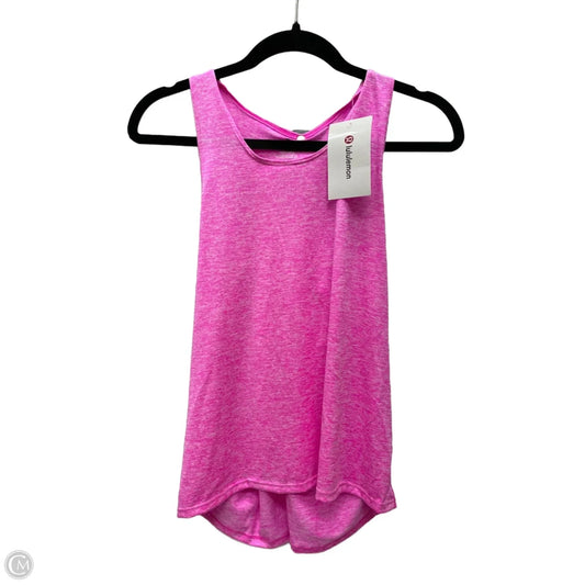 Athletic Tank Top By Lululemon In Pink, Size: S