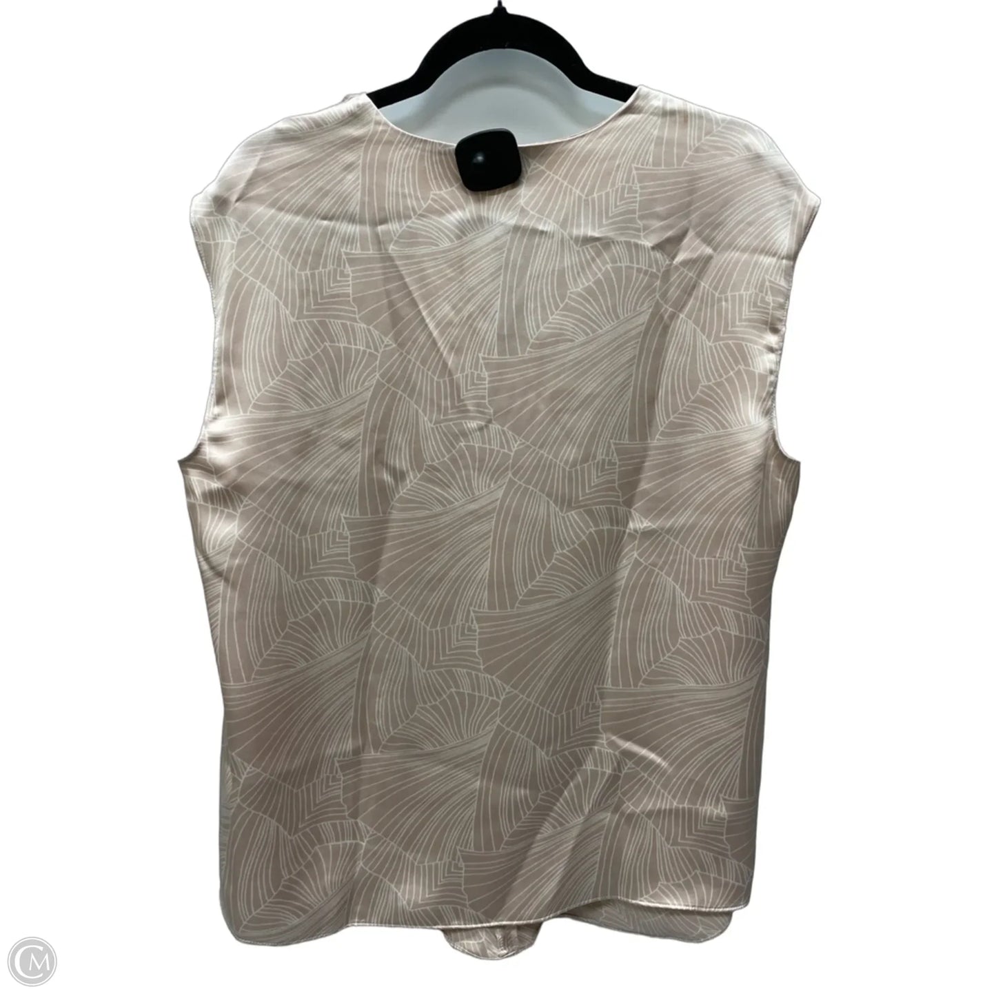 Blouse Sleeveless By Alfani In Pink & White, Size: 1x