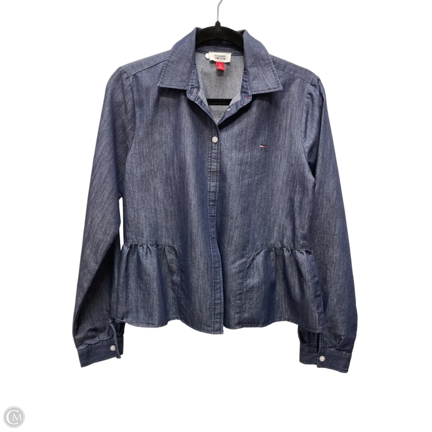 Top Long Sleeve By Tommy Bahama In Blue Denim, Size: Xs