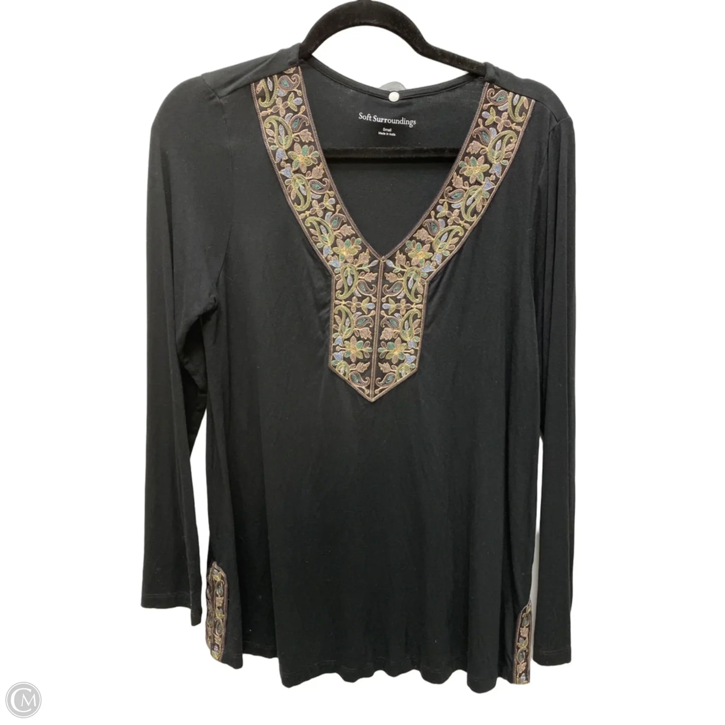 Top Long Sleeve By Soft Surroundings In Floral Print, Size: S