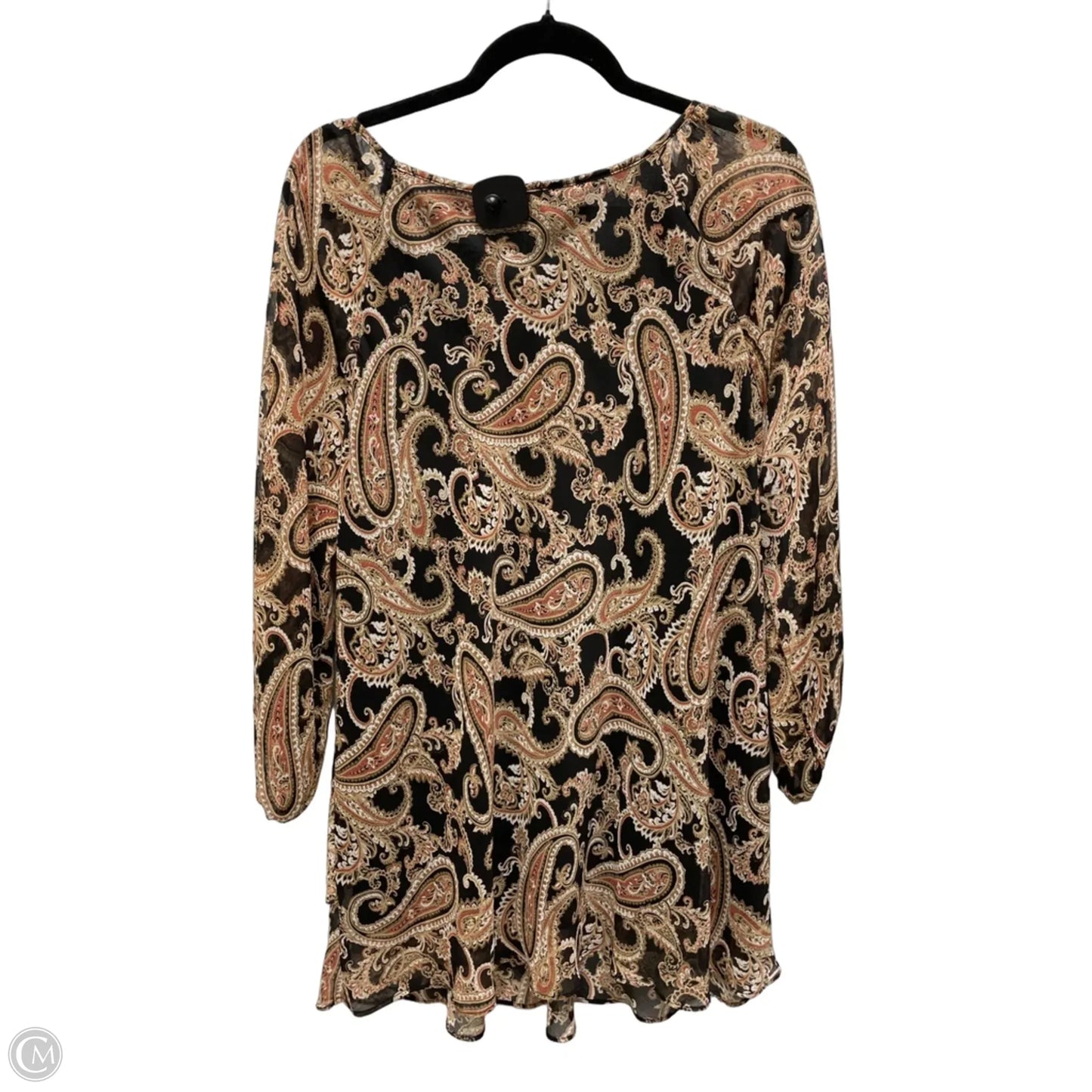 Tunic Long Sleeve By Tamara H In Floral Print, Size: 2x