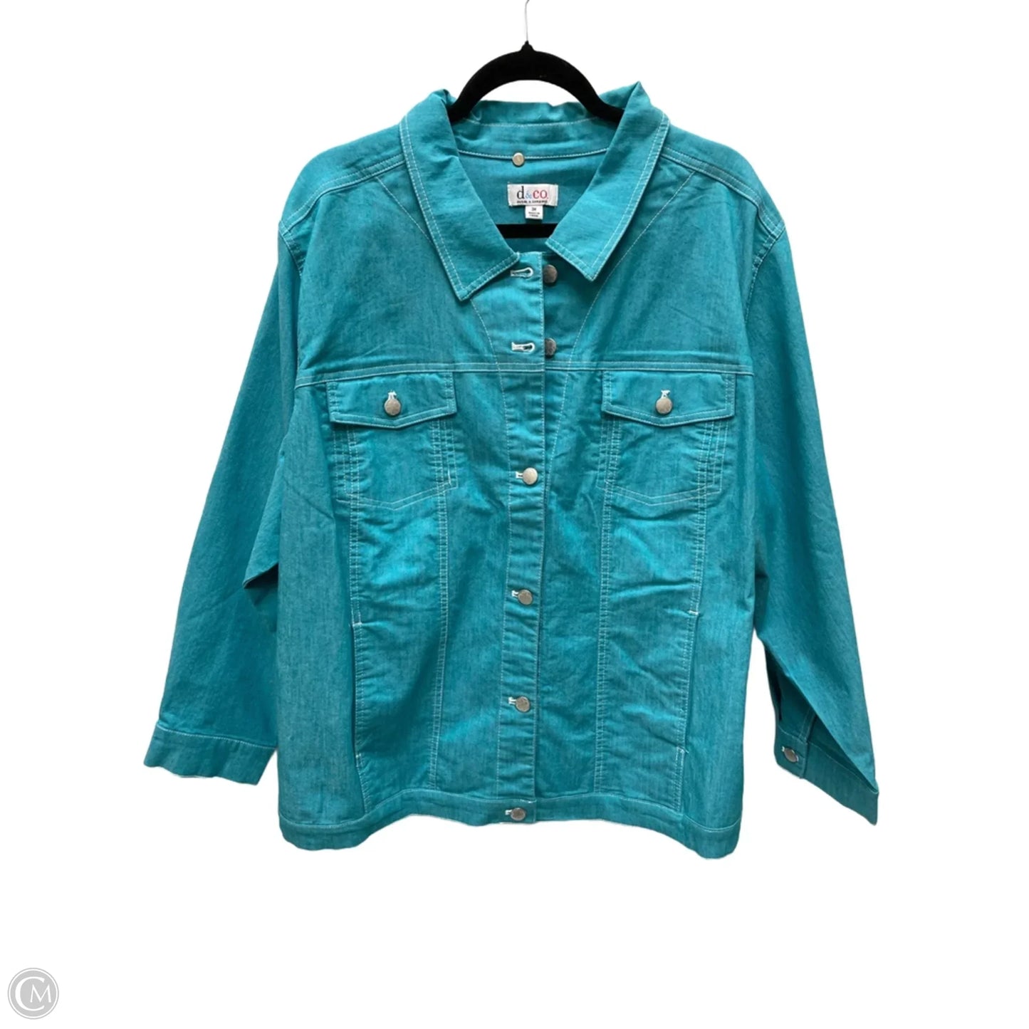 Jacket Denim By D&co. In Blue Denim, Size: 3x