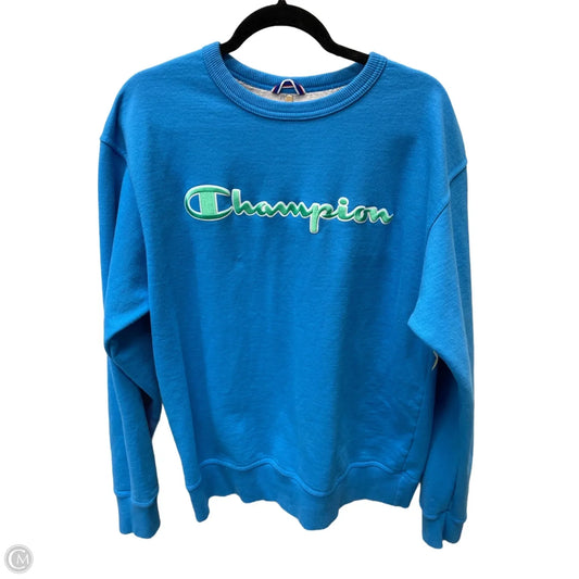 Sweatshirt Crewneck By Champion In Blue, Size: L
