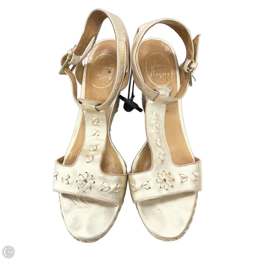 Sandals Heels Wedge By Jack Rogers In Gold, Size: 8