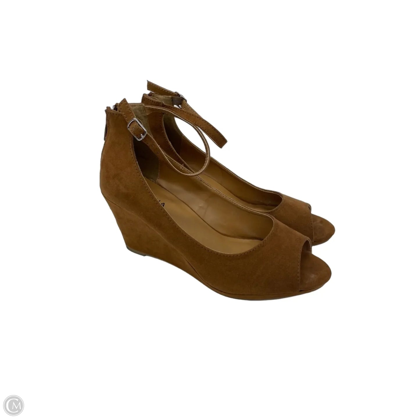Sandals Heels Wedge By Arizona In Brown, Size: 9.5