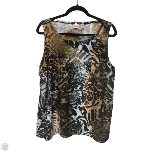 Top Sleeveless By Chicos In Multi-colored, Size: Xl