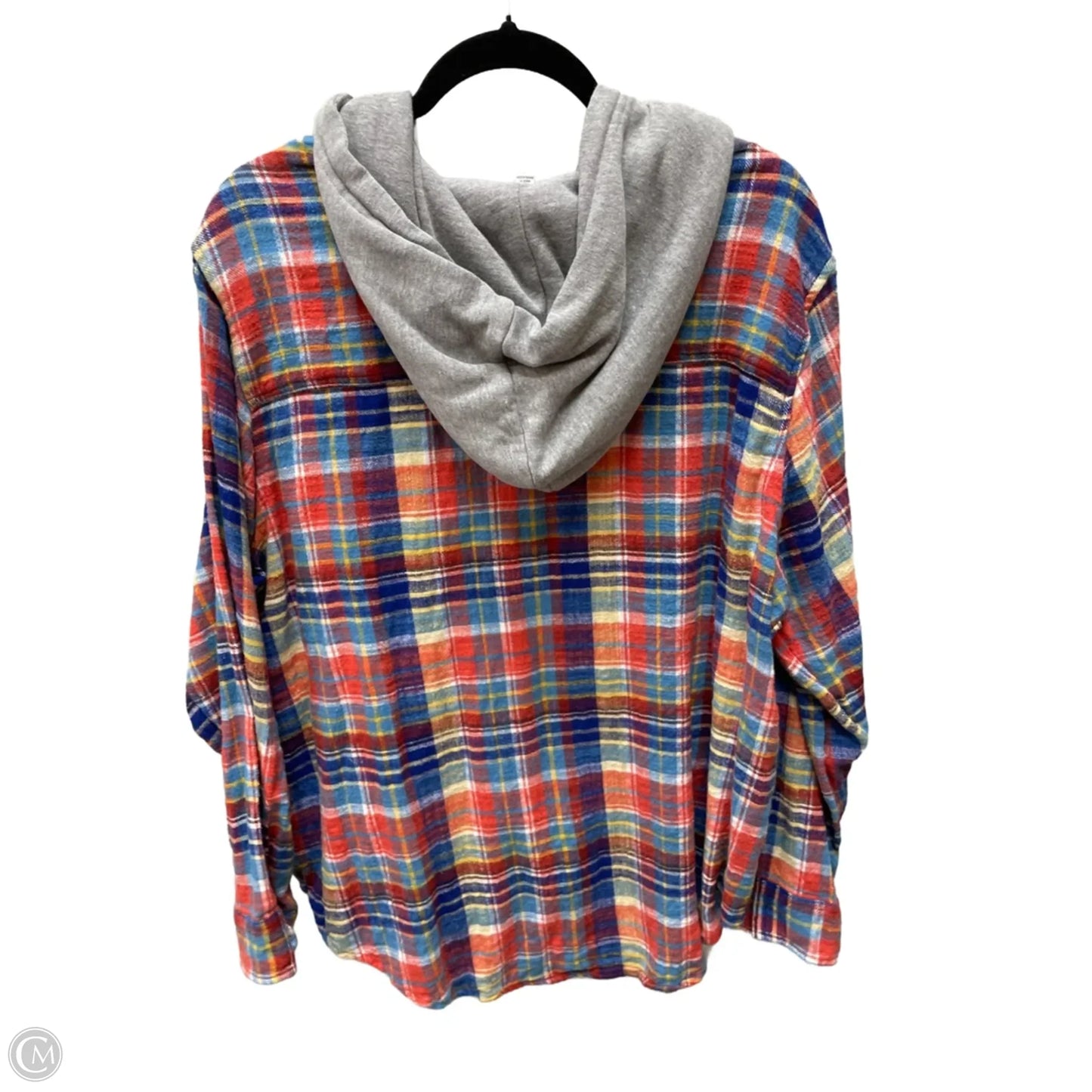 Jacket Shirt By Time And Tru In Plaid Pattern, Size: 2x