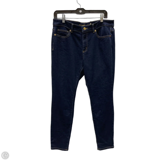 Jeans Skinny By Michael By Michael Kors In Blue Denim, Size: 10