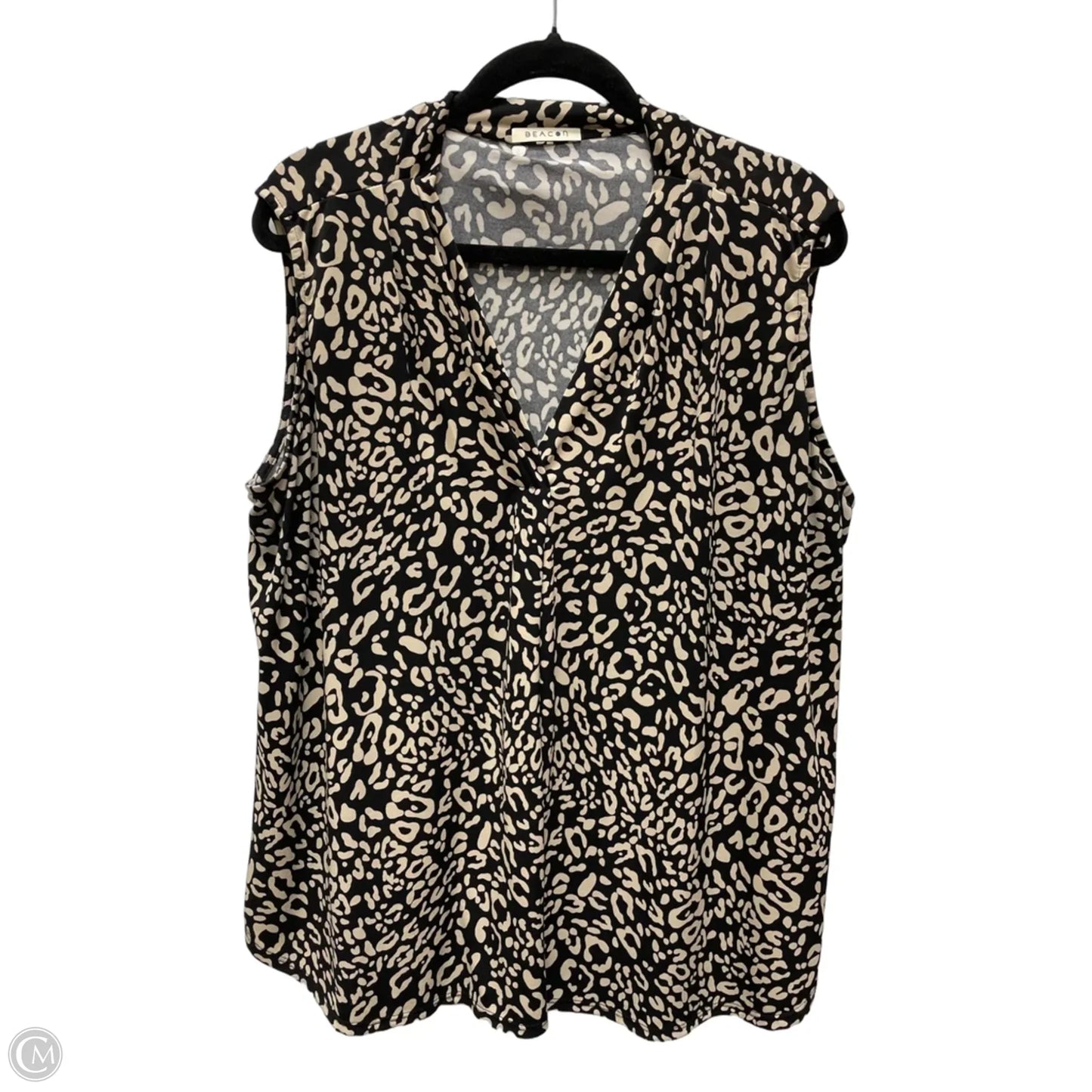 Top Sleeveless By Clothes Mentor In Animal Print, Size: 2x