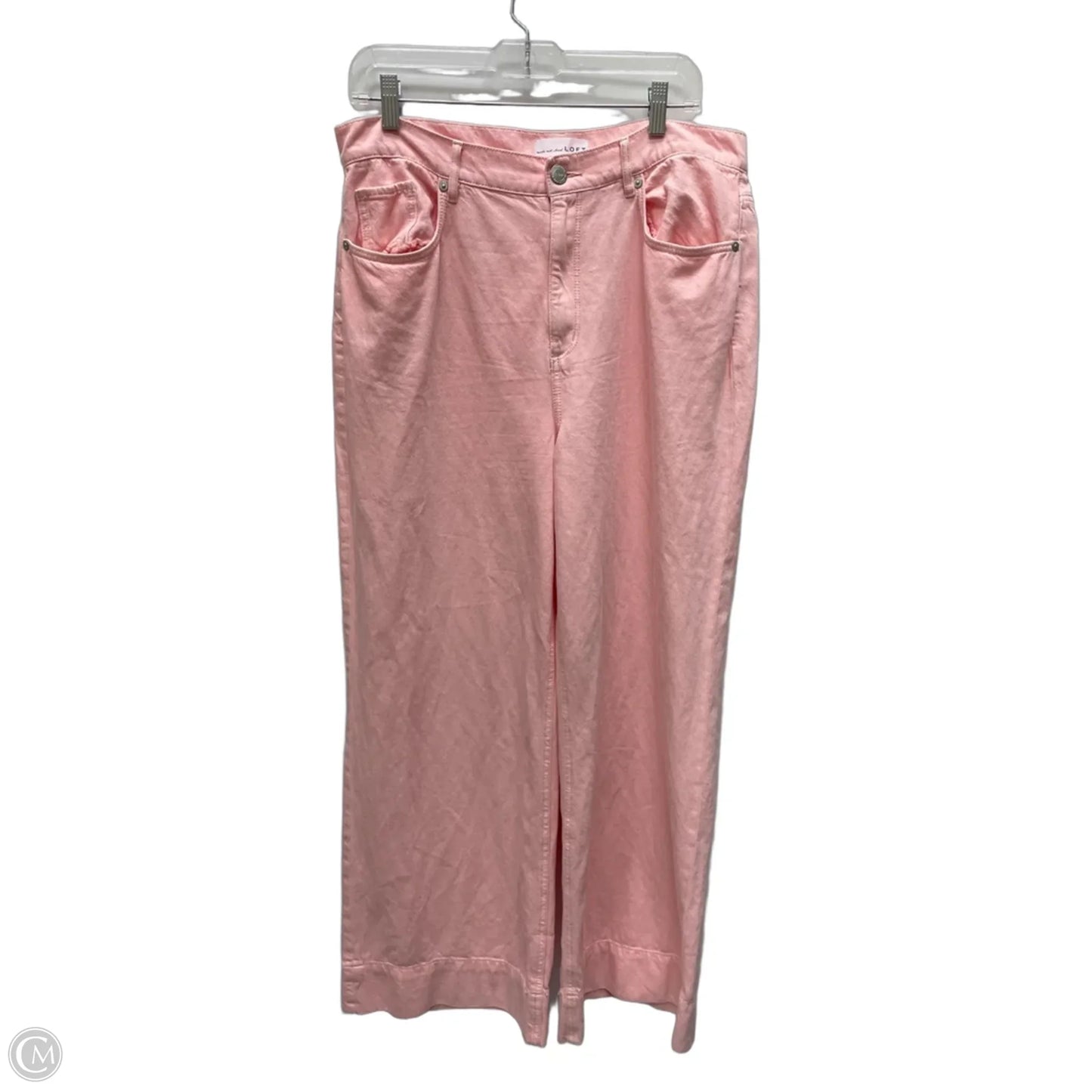 Jeans Straight By Loft In Pink Denim, Size: 12