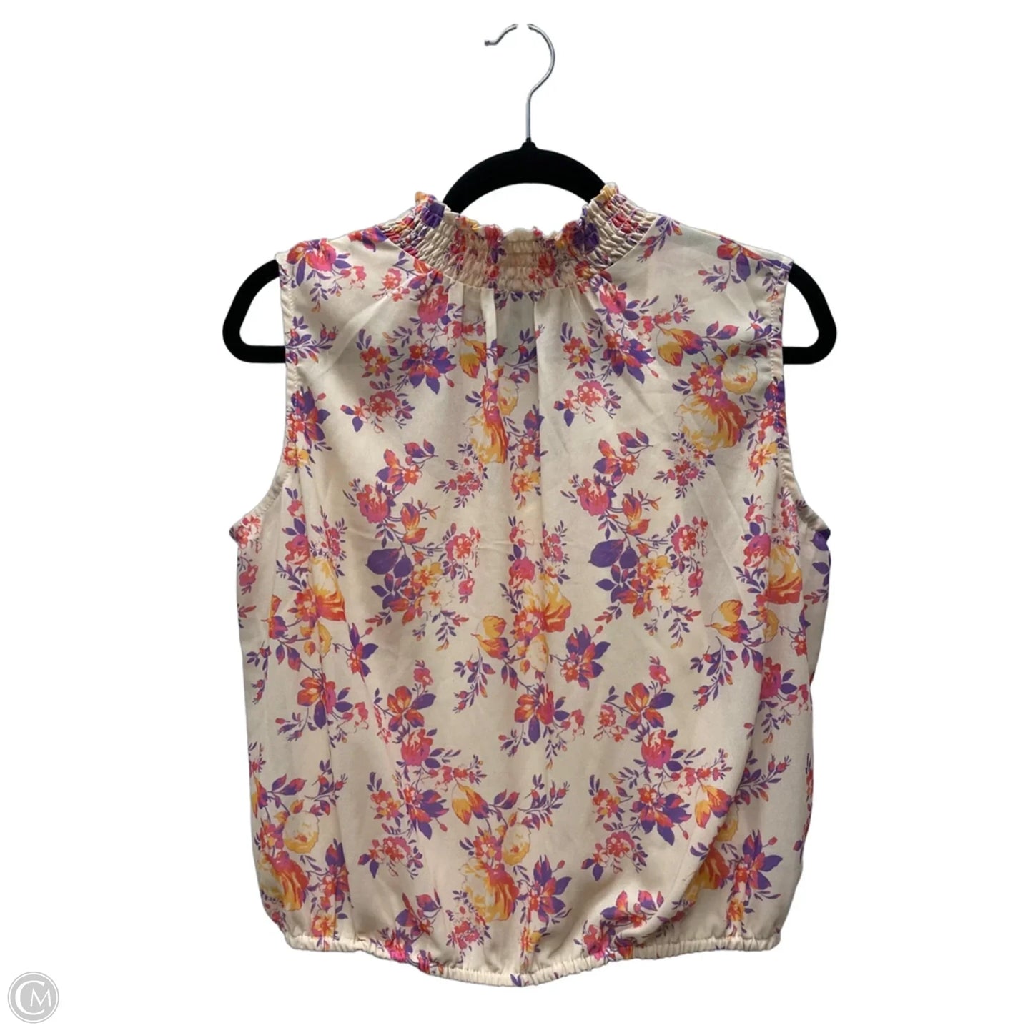 Blouse Sleeveless By Versona In Floral Print, Size: S