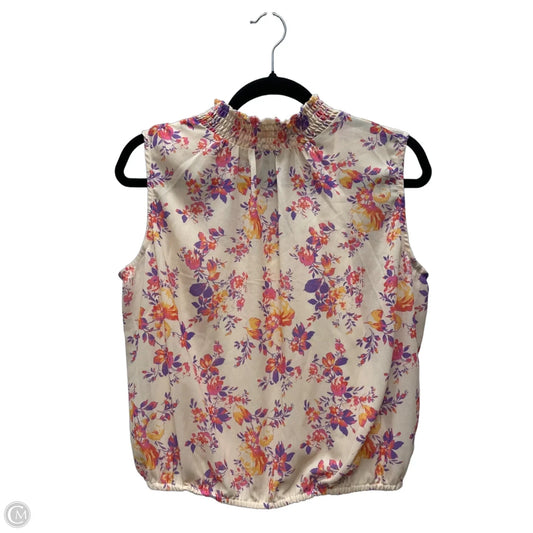Blouse Sleeveless By Versona In Floral Print, Size: S