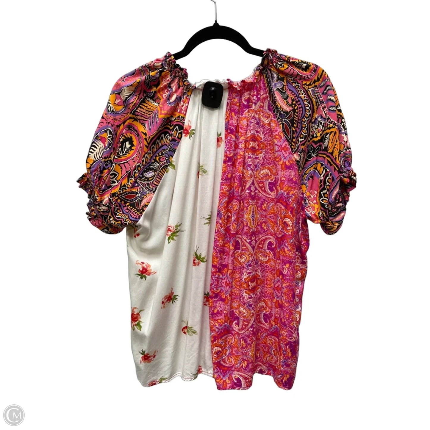 Top Short Sleeve By Clothes Mentor In Floral Print, Size: Xl
