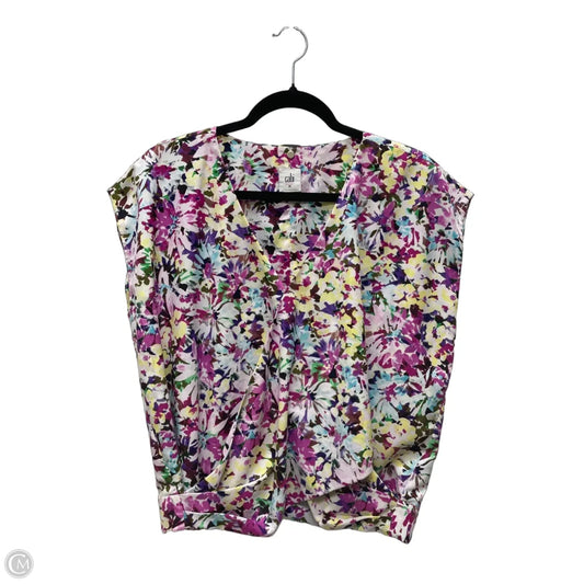 Top Sleeveless By Cabi In Floral Print, Size: M