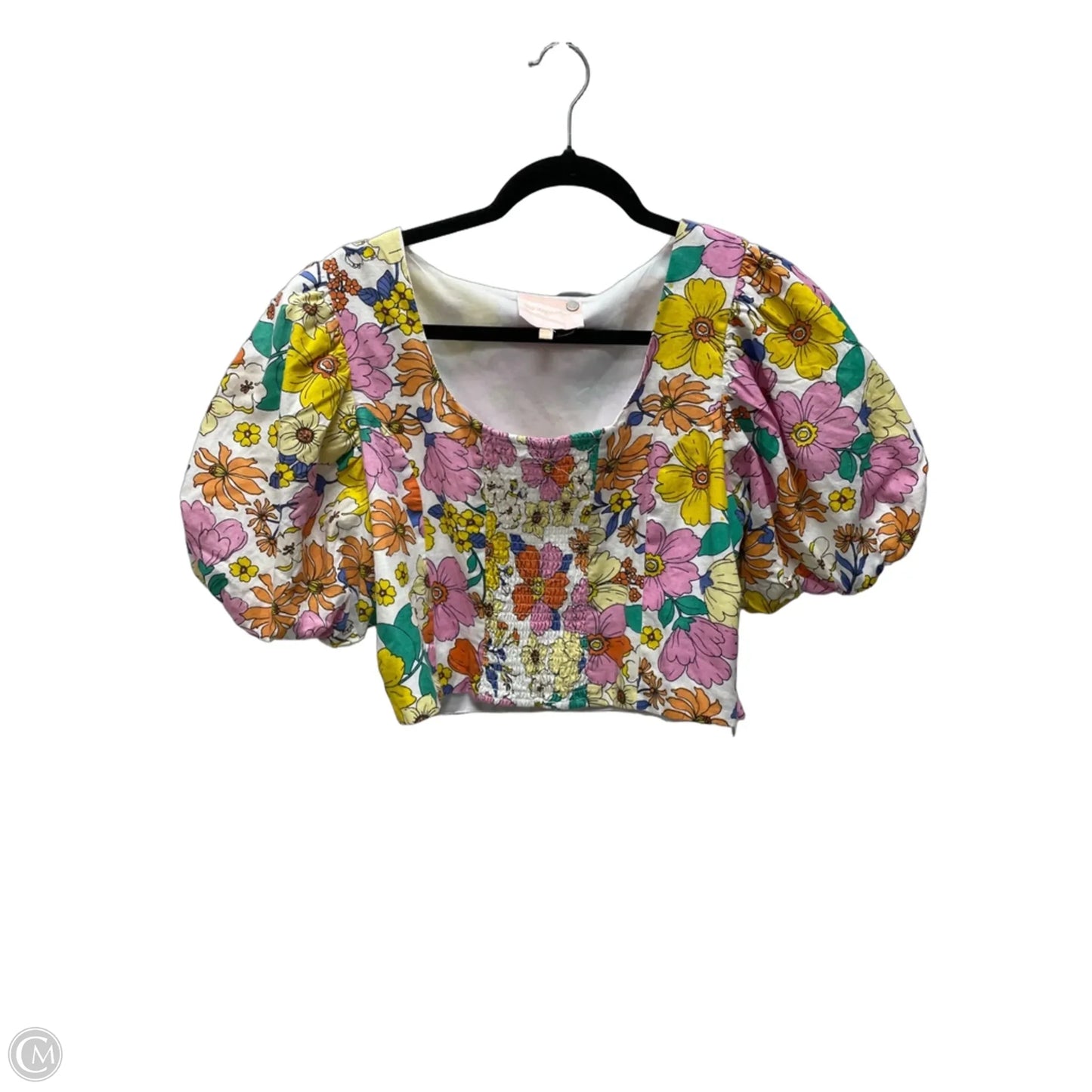 Top Short Sleeve By Clothes Mentor In Floral Print, Size: Xl