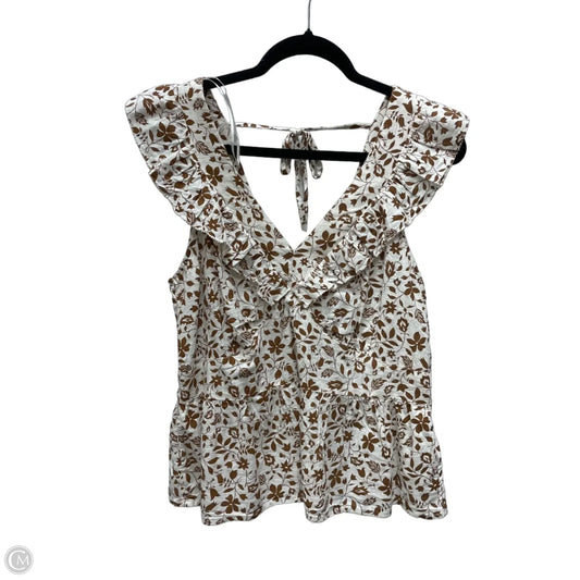 Top Sleeveless By Old Navy In Floral Print, Size: L