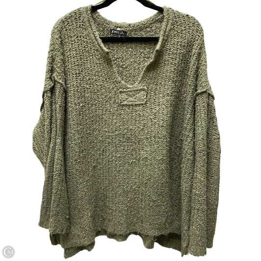 Sweater By Very J In Green, Size: 2x