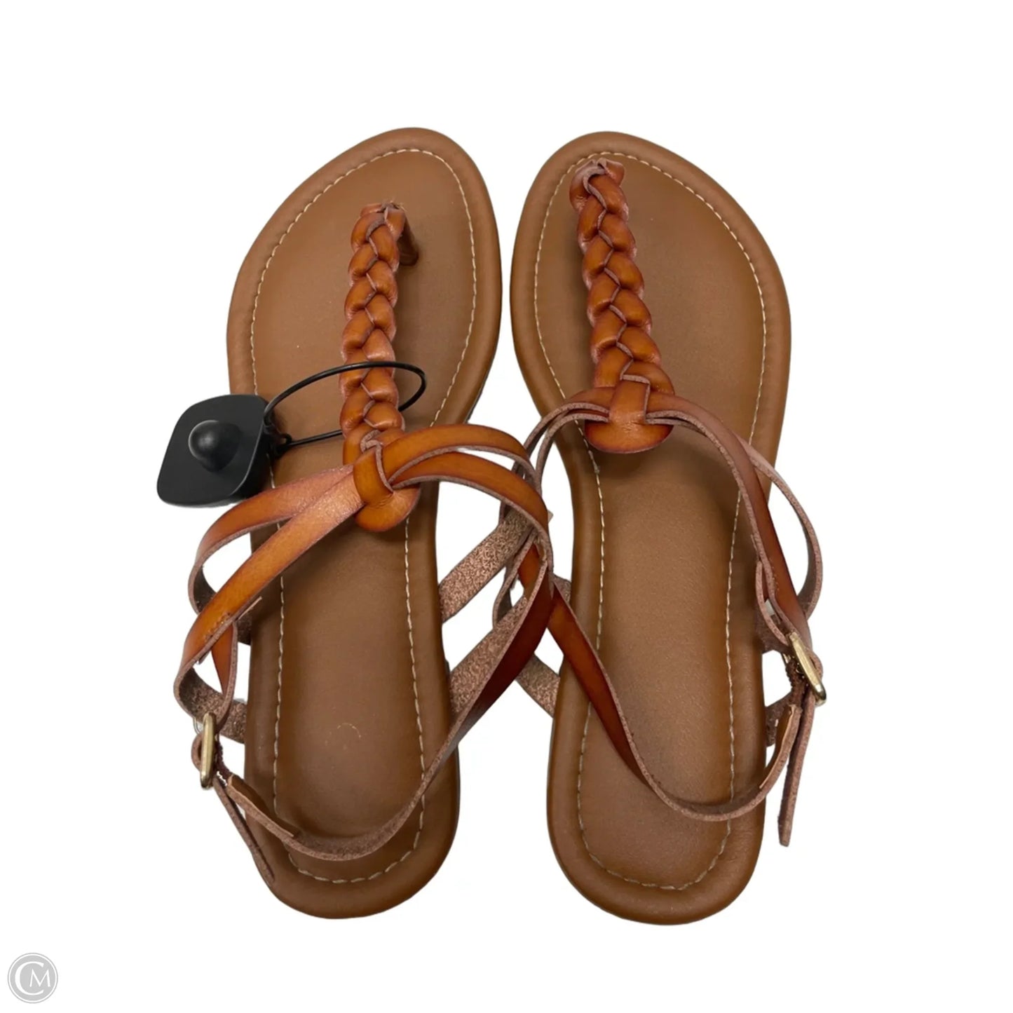 Sandals Flats By Clothes Mentor In Brown, Size: 10