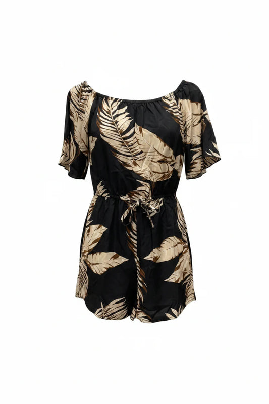 Romper By Clothes Mentor In Floral Print, Size: L