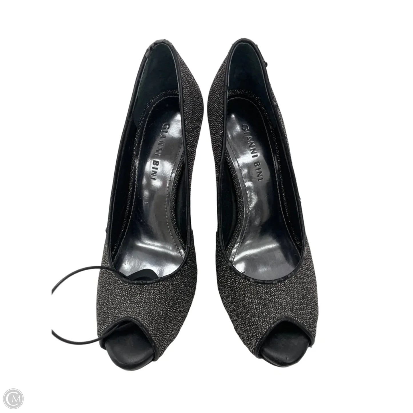 Shoes Heels Stiletto By Gianni Bini In Black & Gold, Size: 6.5
