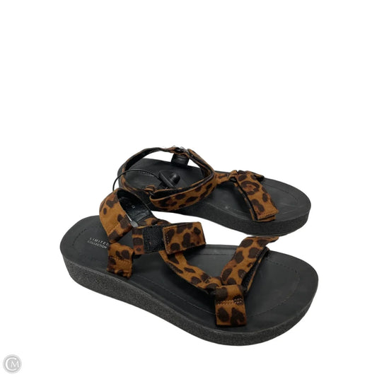 Sandals Heels Wedge By Limited In Animal Print, Size: 7