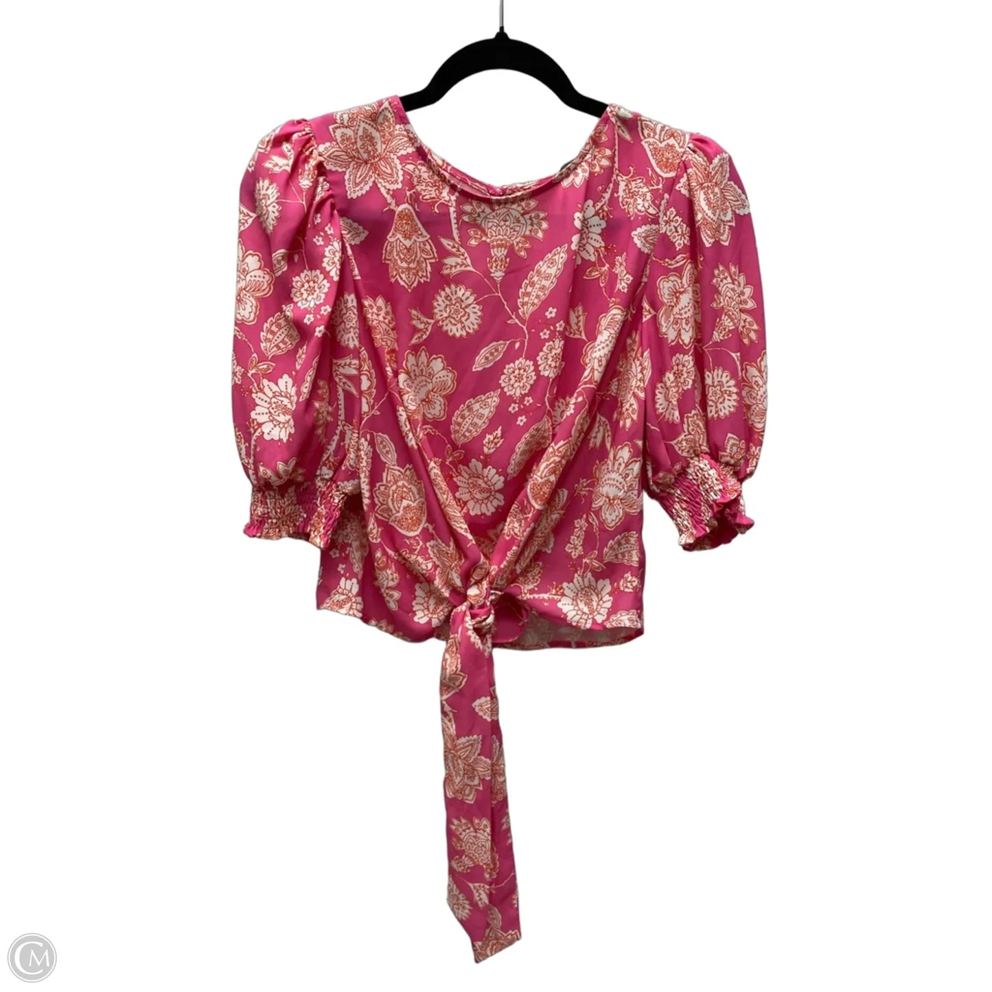 Blouse Short Sleeve By Flying Tomato In Floral Print, Size: M