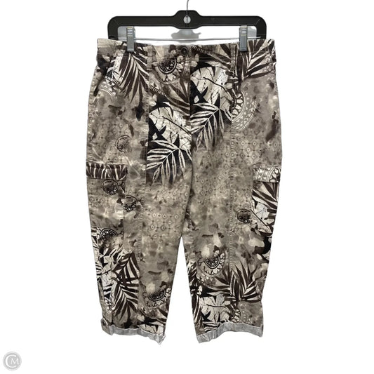 Pants Cropped By Chicos In Floral Print, Size: 10