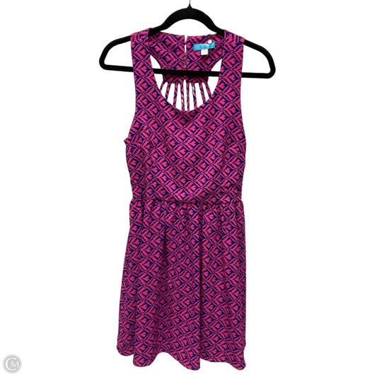 Dress Casual Short By Buttons In Blue & Pink, Size: M