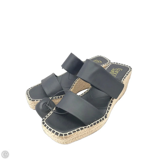 Sandals Heels Wedge By Franco Sarto In Black, Size: 8