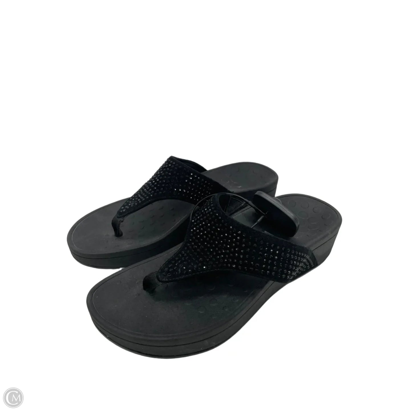 Sandals Heels Wedge By Vionic In Black, Size: 6