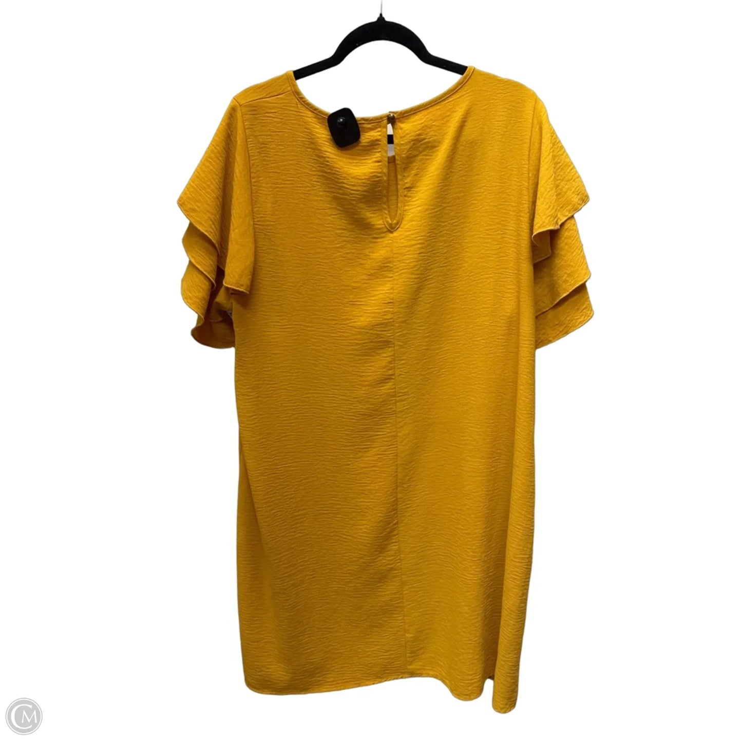 Dress Casual Short By Chicsoul In Yellow, Size: 1x