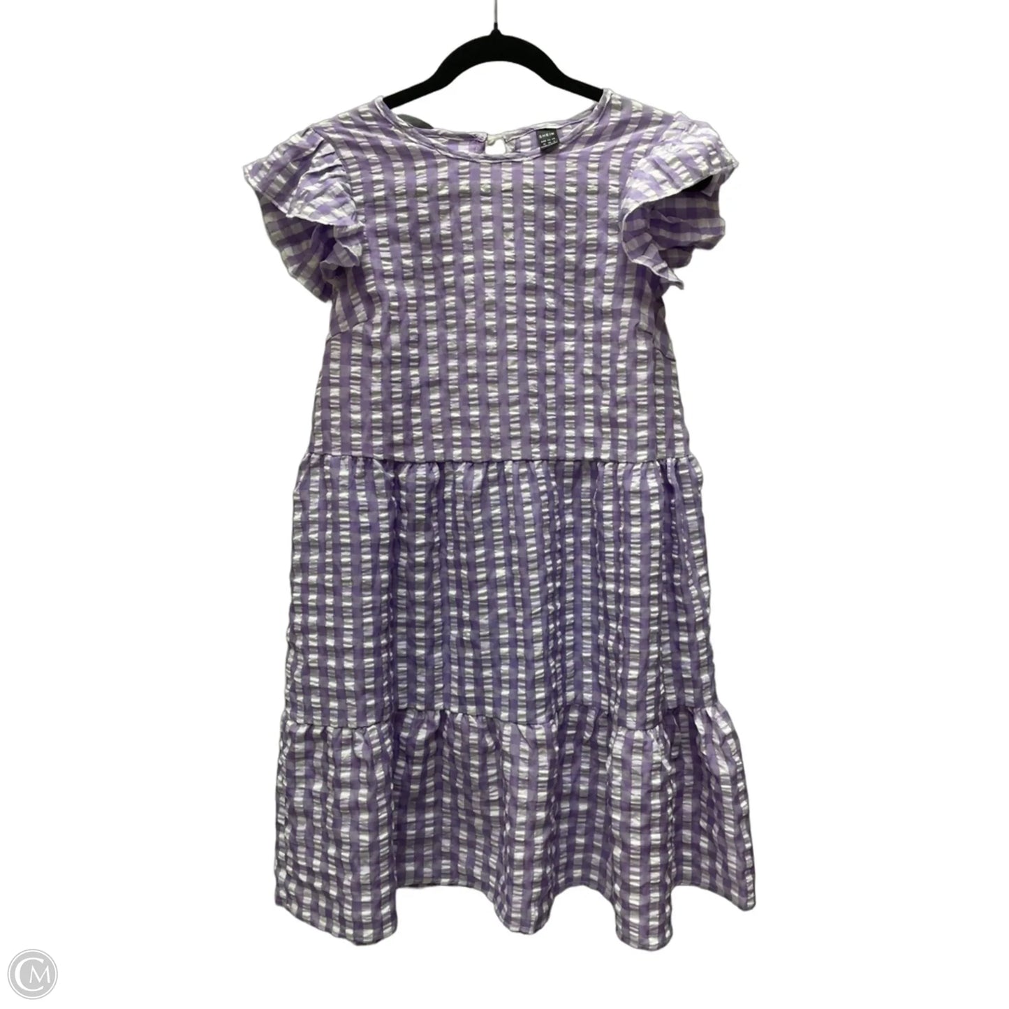 Dress Casual Short By Shein In Checkered Pattern, Size: M