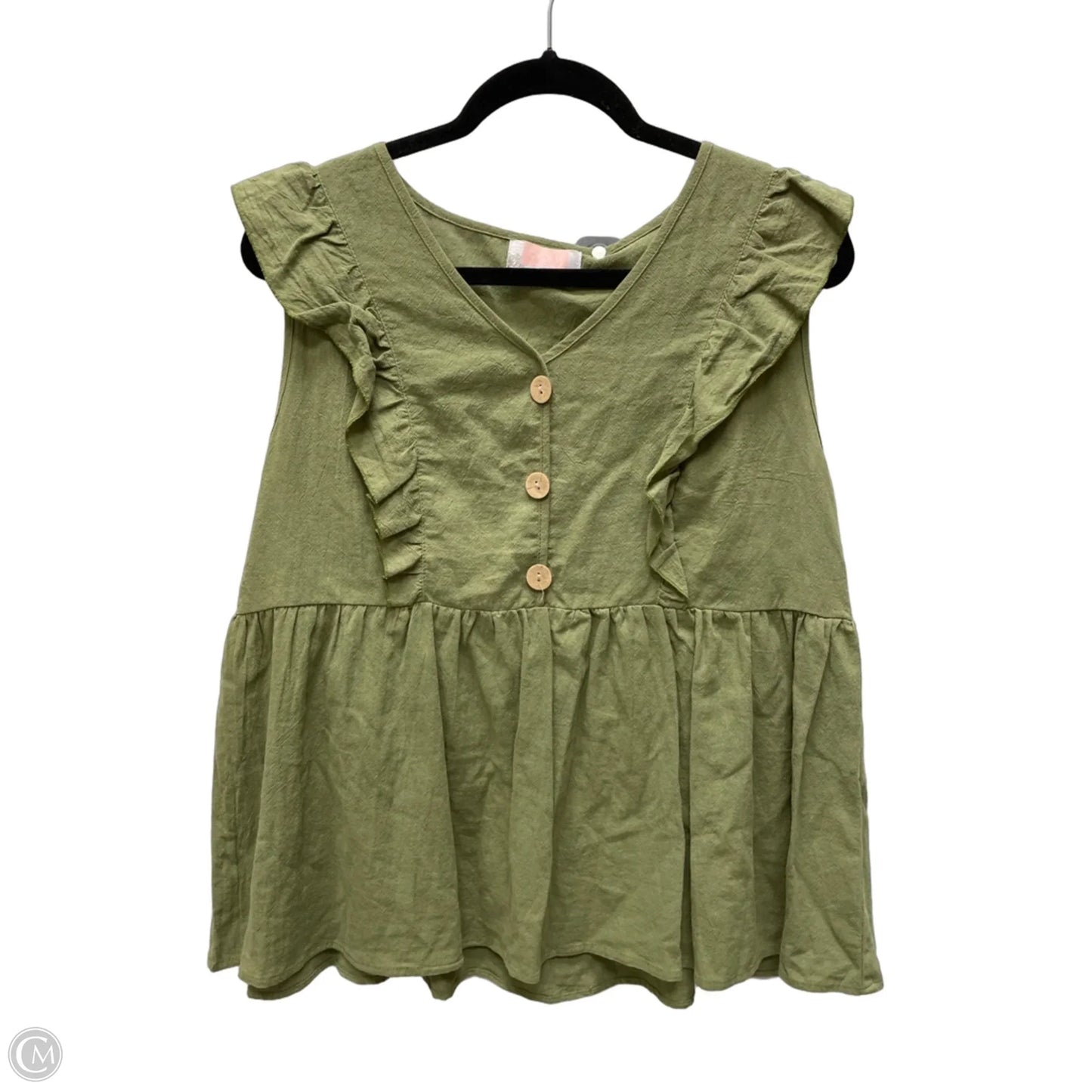 Top Sleeveless By Clothes Mentor In Green, Size: L