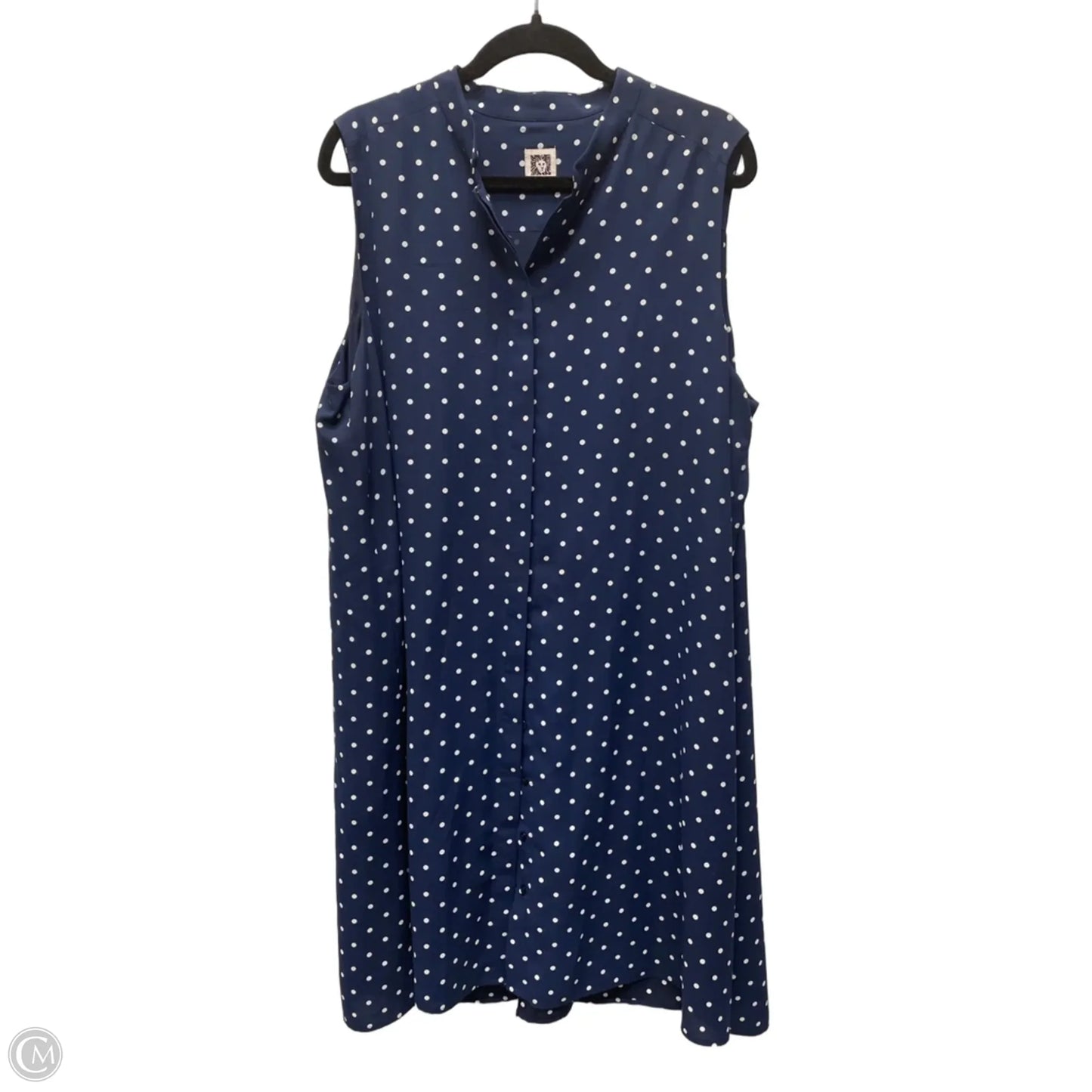 Dress Casual Maxi By Anne Klein In Polkadot Pattern, Size: 2x
