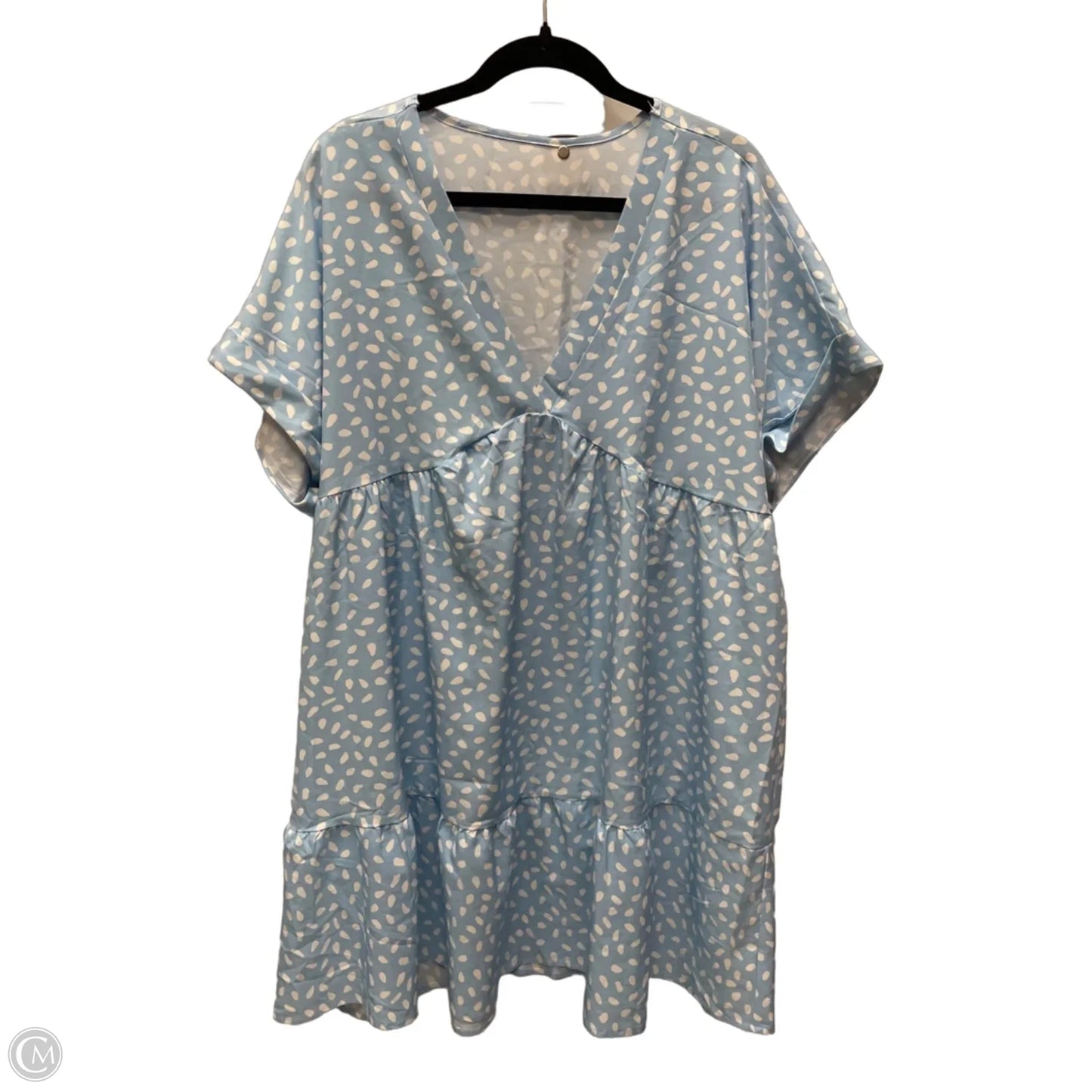 Dress Casual Short By Shein In Blue & White, Size: 1x
