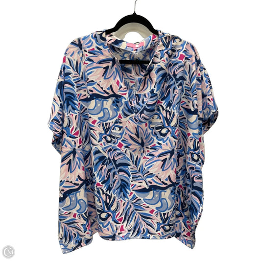 Blouse Short Sleeve By Simply Southern In Multi-colored, Size: Xl