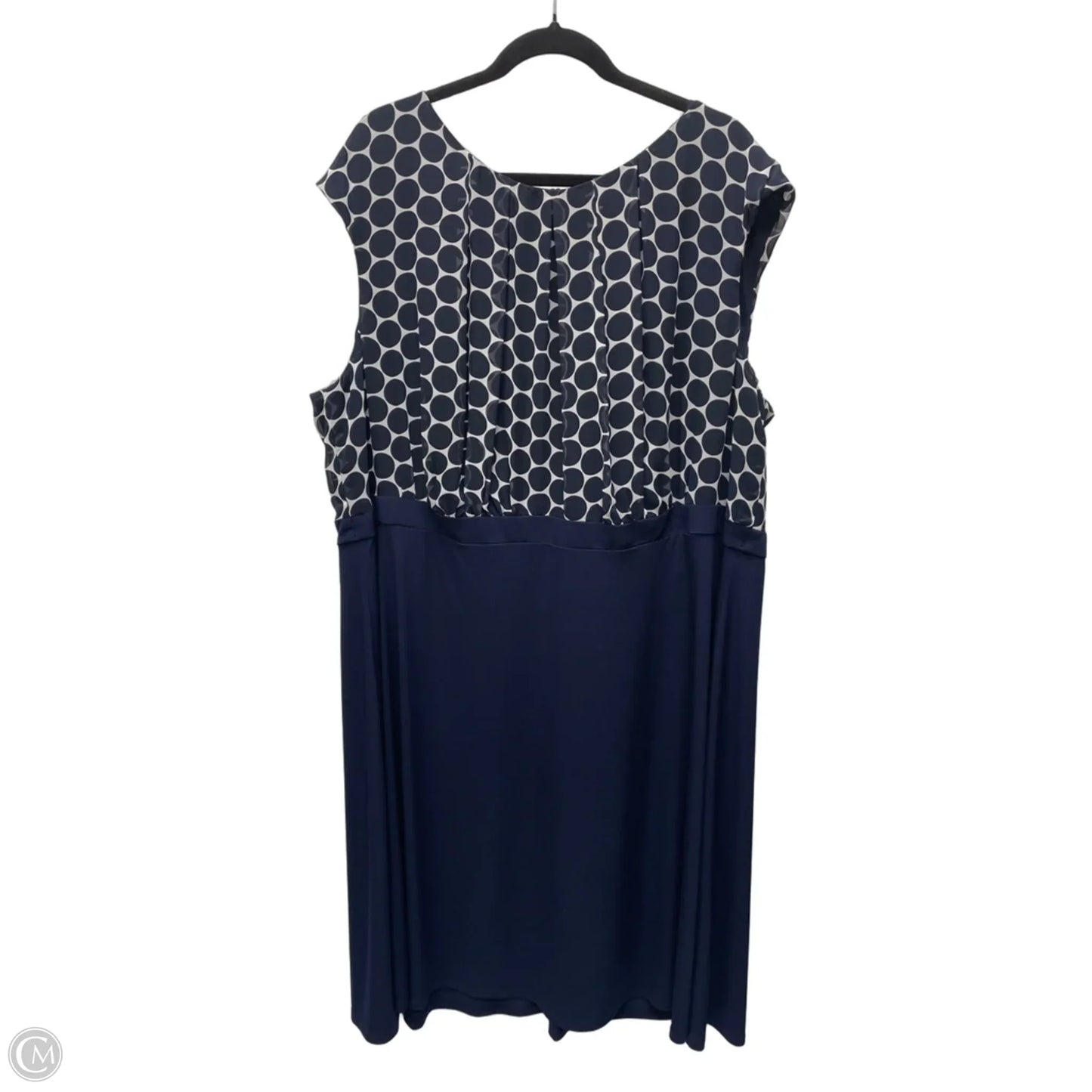 Dress Casual Midi By Connected Apparel In Polkadot Pattern, Size: 3x