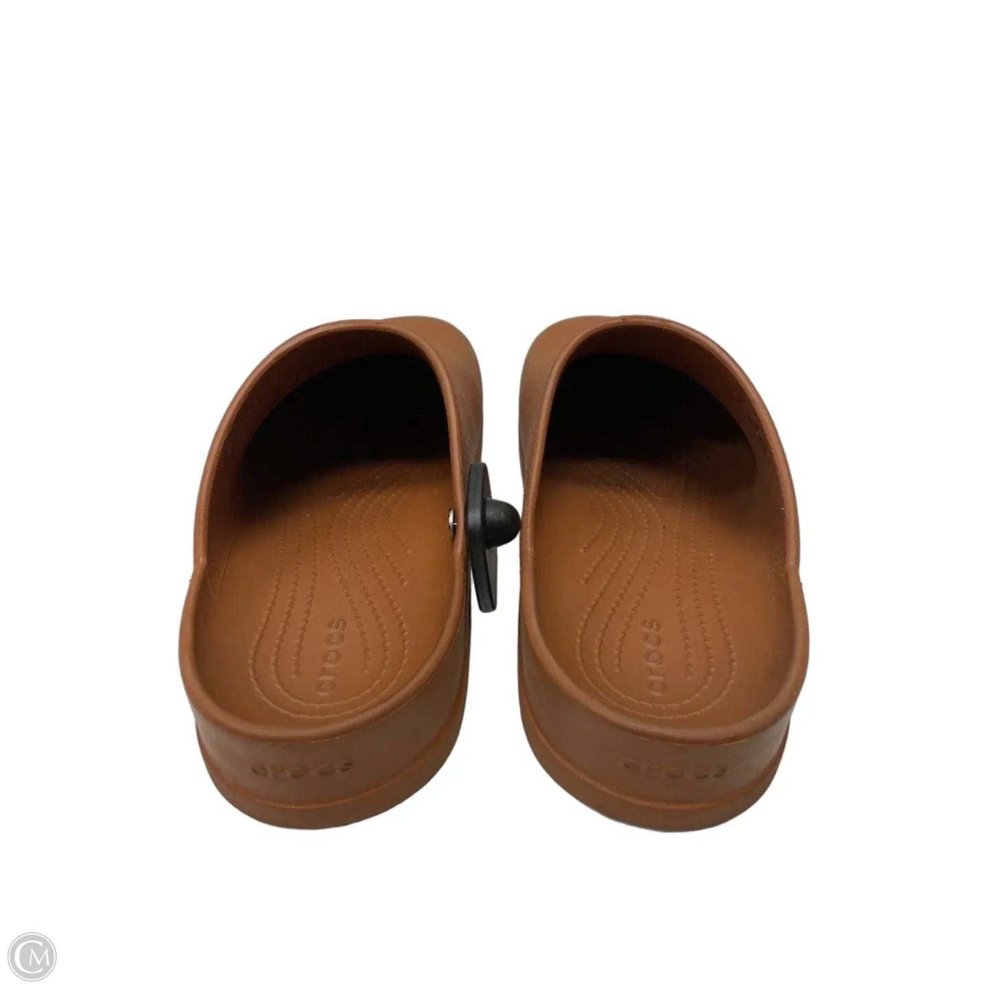 Shoes Flats By Crocs In Brown, Size: 10