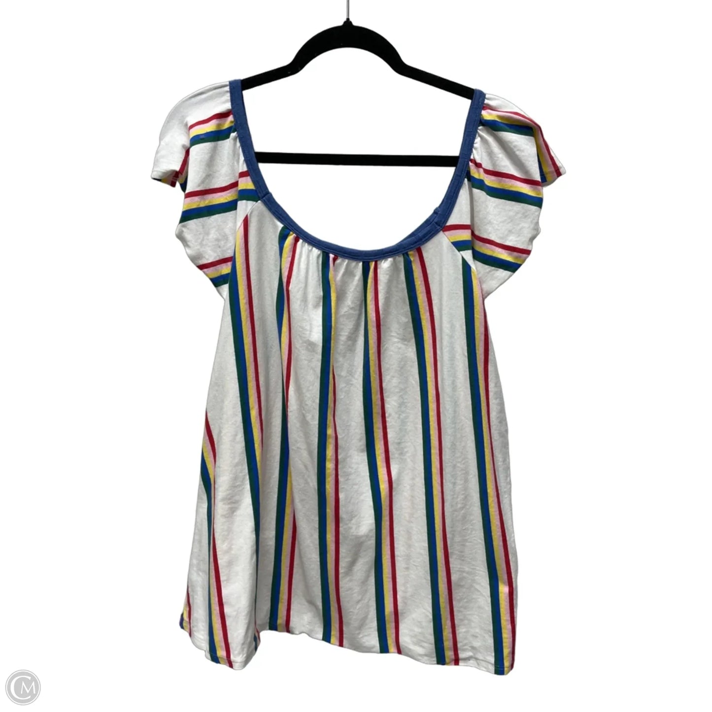 Top Sleeveless By Haptics In Striped Pattern, Size: 1x