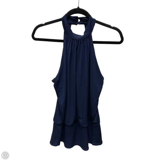 Blouse Sleeveless By Boston Proper In Navy, Size: Xs