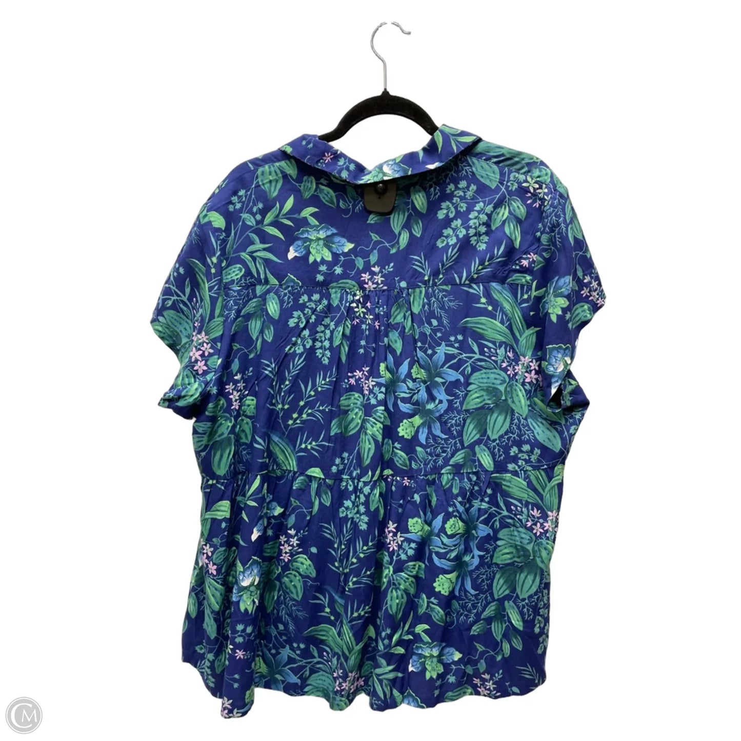 Top Short Sleeve By April Carnell In Floral Print, Size: 2x