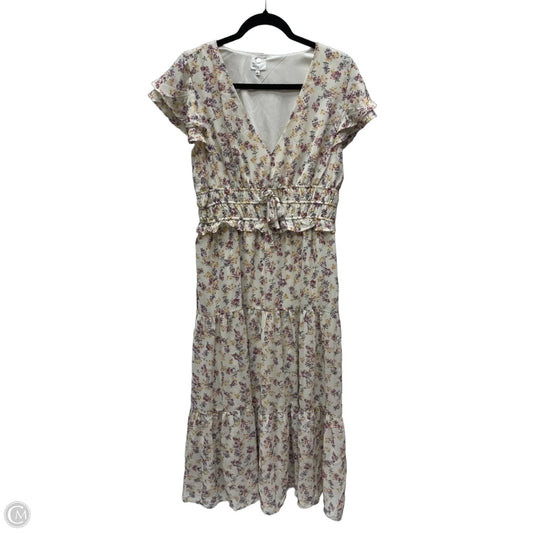Dress Casual Midi By Dee Elly In Floral Print, Size: L