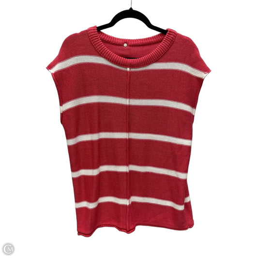 Sweater Short Sleeve By Clothes Mentor In Striped Pattern, Size: M