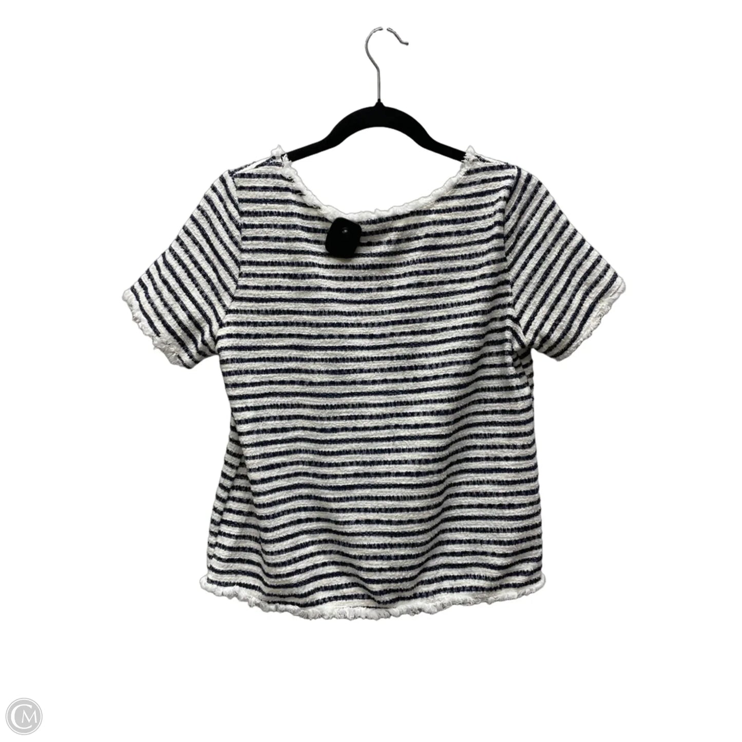 Top Short Sleeve By Green Envelope In Striped Pattern, Size: M